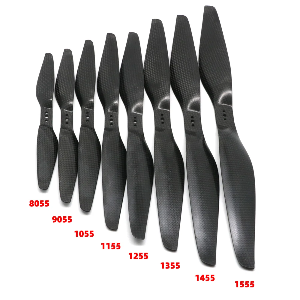 4pcs/lot 3K Carbon Fiber Propeller 8055 9055 1055 1155 1255 1355 1455 1555 For T-Motor 3 Tiger Motor Quadcopter (2 pair)