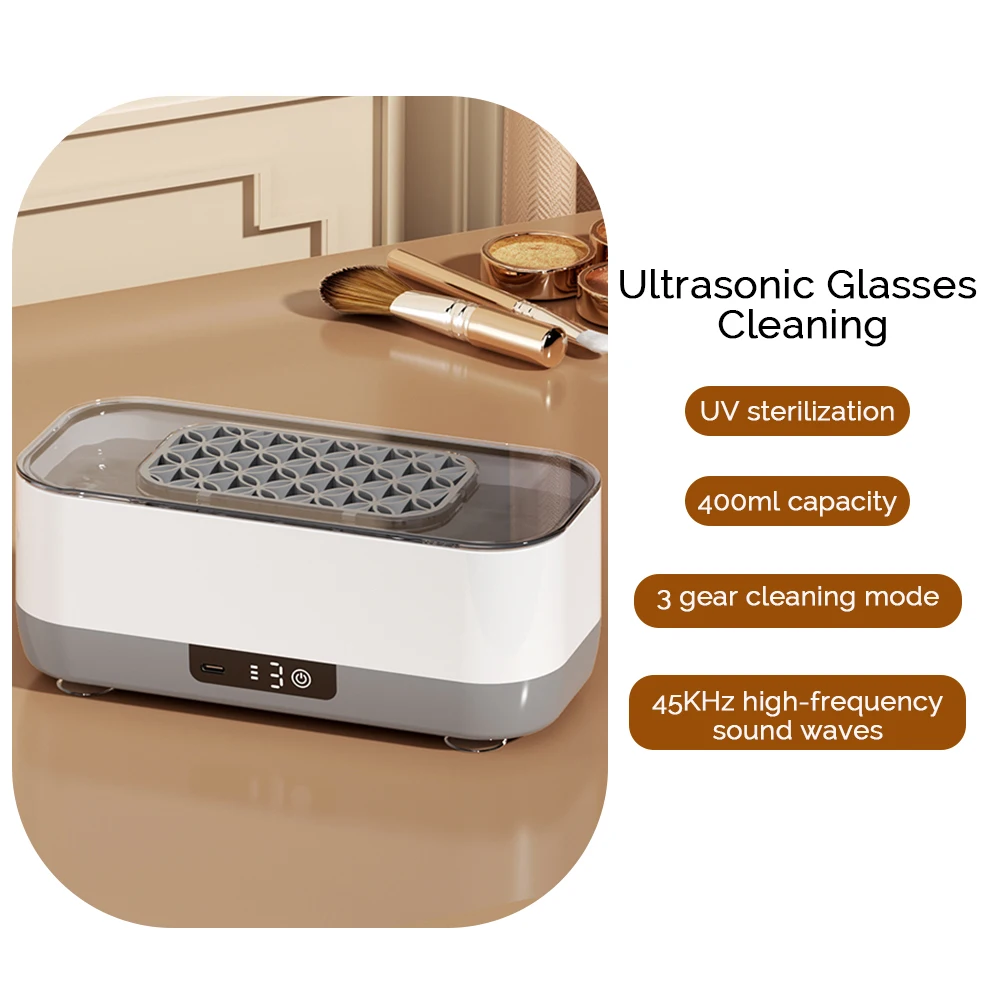 Ultrasonic Glasses Cleaning Ultrasound Jewelry Cleaner Machine High Frequency Ultrasonic Cleaning Bath For Jewelry Makeup Brush