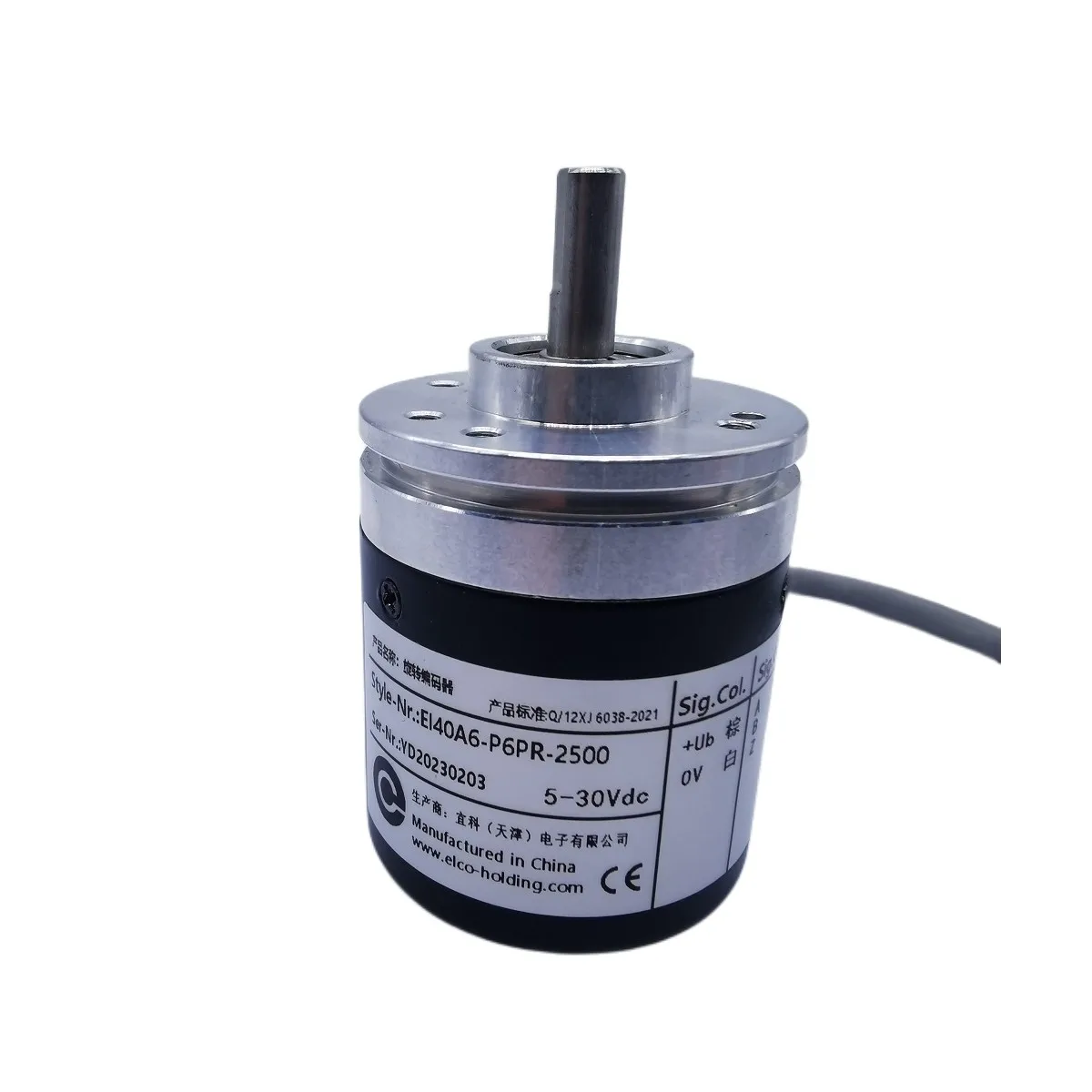 

EI40A6-P6PR-2500 Solid shaft encoder 2500ppr incremental encoder