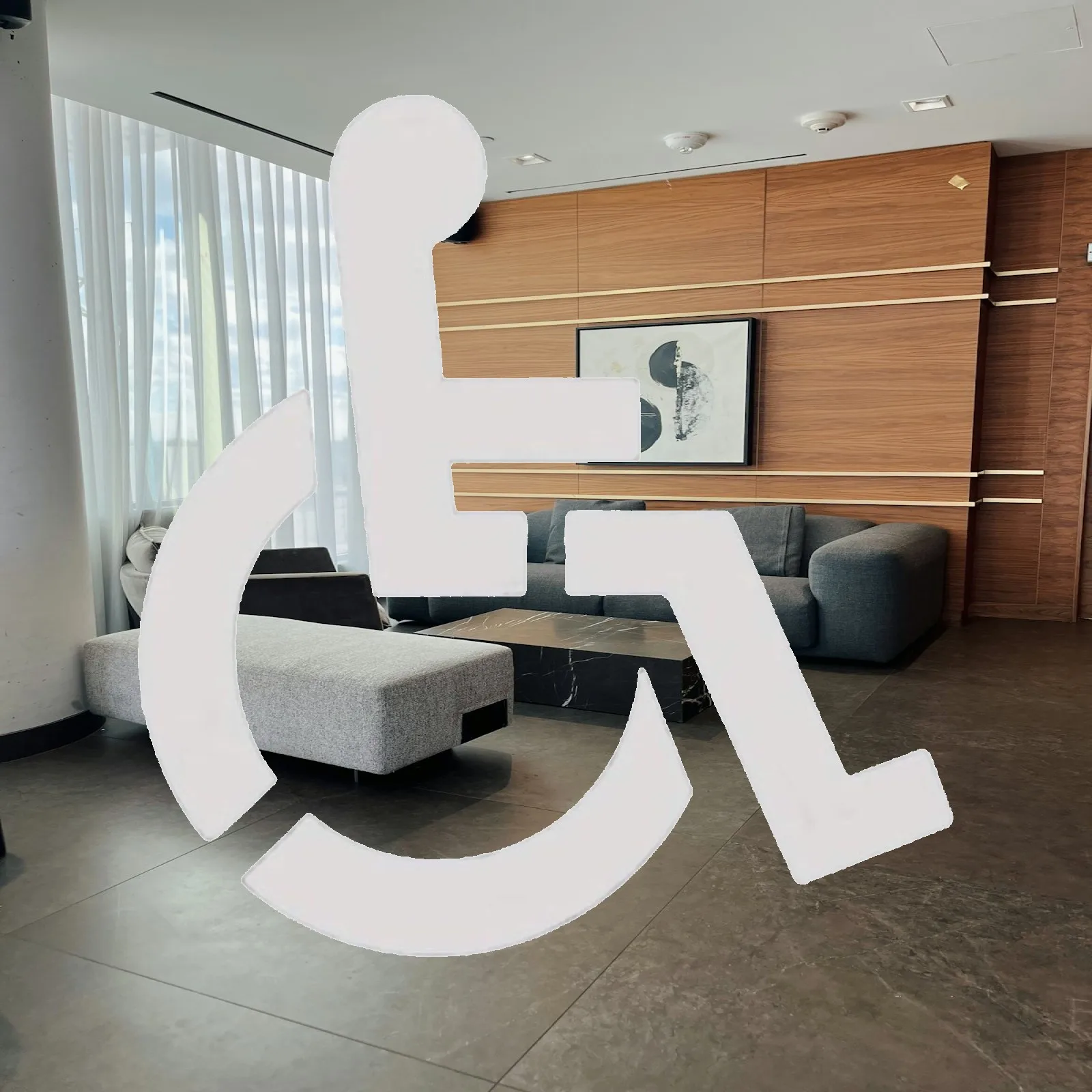Silicone Pavement Marker Stencil Symbol Reusable Handicap Parking Template for Property Accessibility