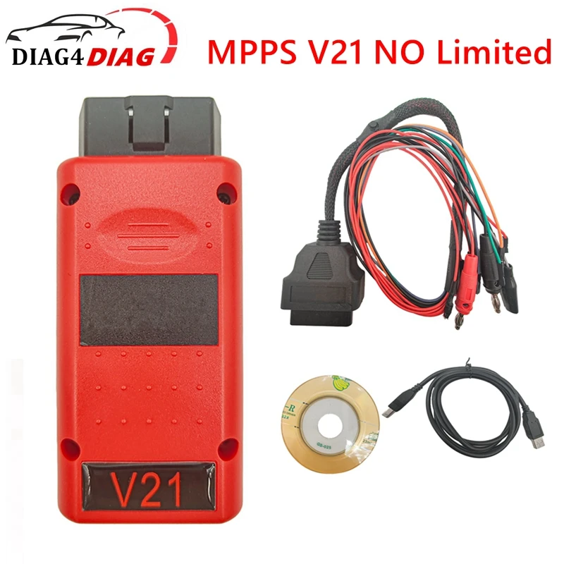 

Newest MPPS V21 With Reset Button Life Time Use Mpps Full Chip With Breakout Tricore Cable OBD2 ECU Chip Tuning Tool