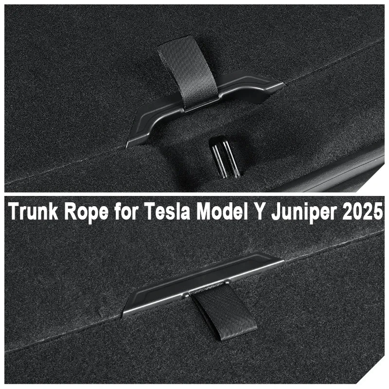Trunk Rope for Tesla Model Y Juniper 2025 Trunk Cover Handle Tail Box Cover Draw Rope Drawstring Handle Pull Straps Accessories