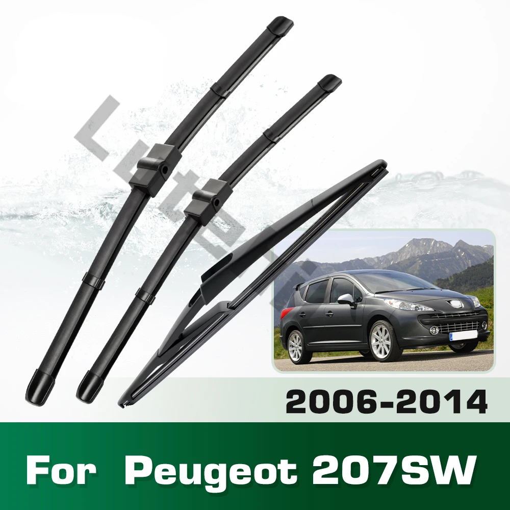 Wischer vorne und hinten Wischer blätter für Peugeot 207sw 207 sw 2006-2014 Windschutz scheibe Windschutz scheibe Fenster bürste 26 "17" 12"