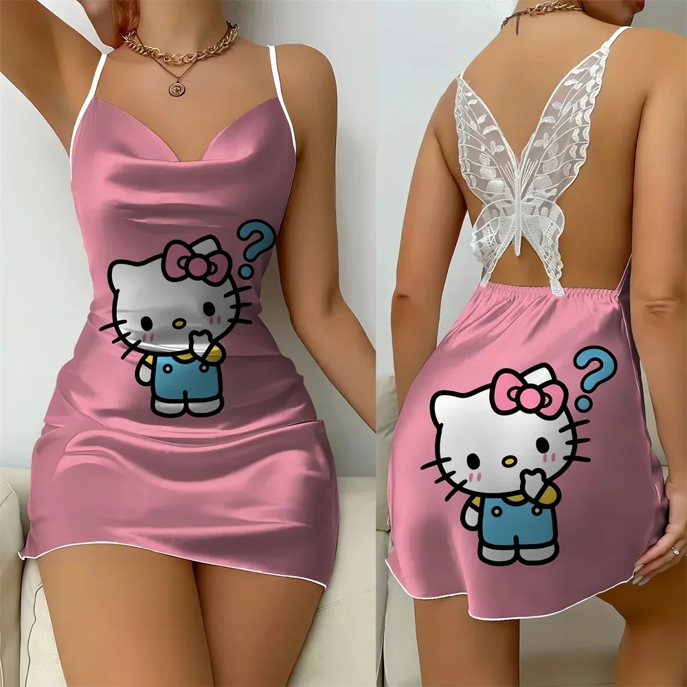 

Summer Women's Pajama Fashion Women's Nightwear Romantic Sexy Female Home Dress Cartoon Pattern Pajama for Women Free Shipping