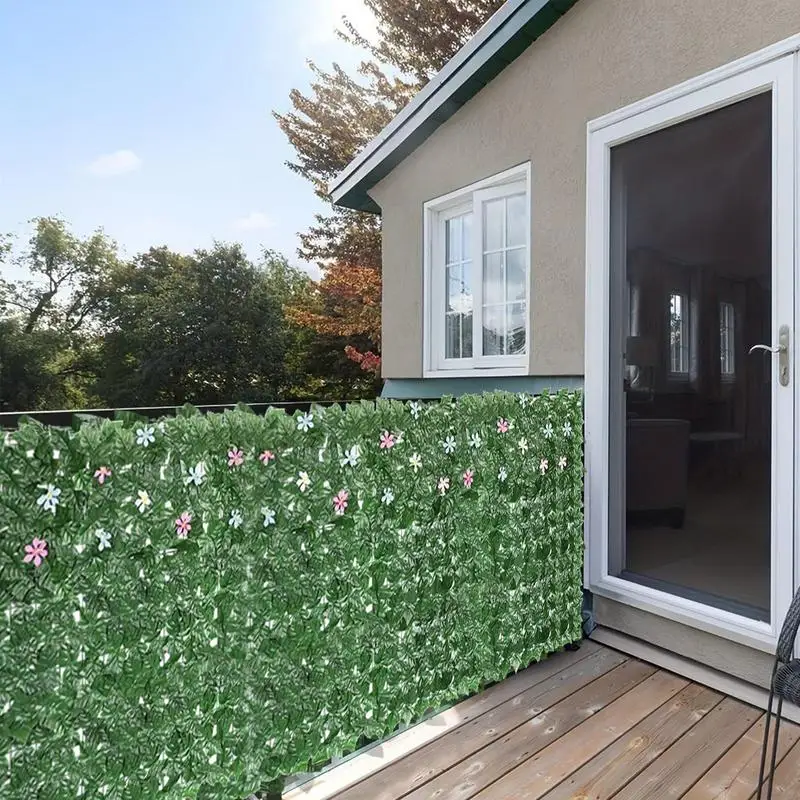 Ivy Fence Privacy Screen 3.3x10 Ft Artificial Hedges Panels UV-Protected Breathable Privacy Fence For Poolside Garden Backdrop