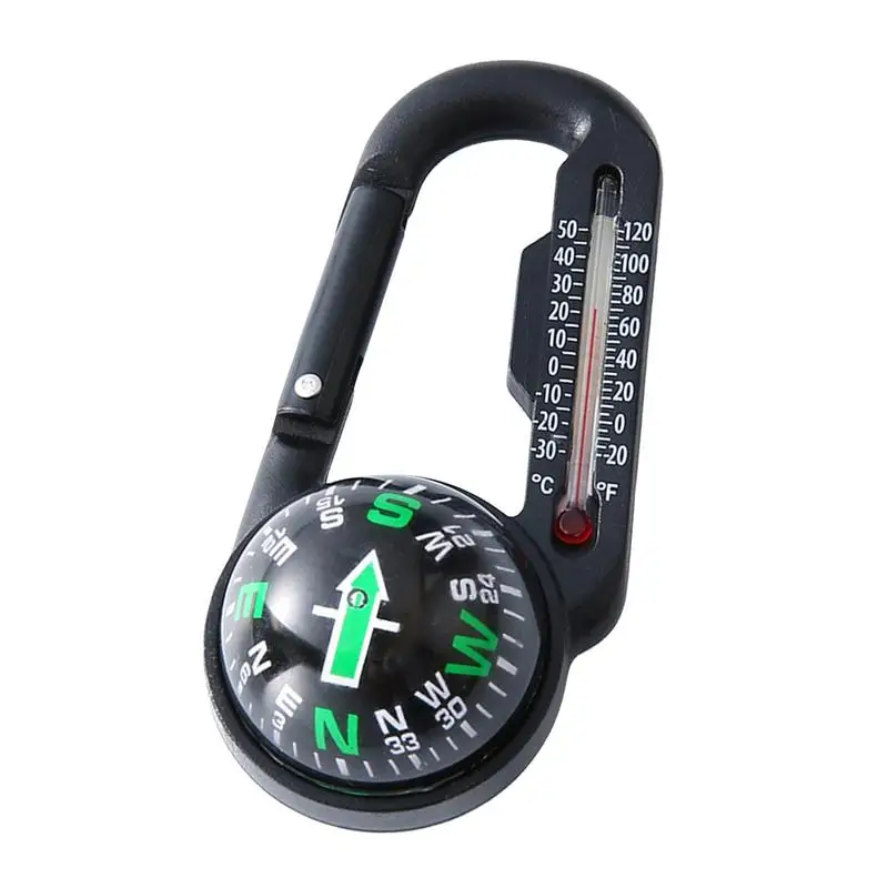 Carabiner Compass Mini Outdoor Clip On Carabiner Pocket Compass Basic Positioning Backpack Accessory For Field Practice