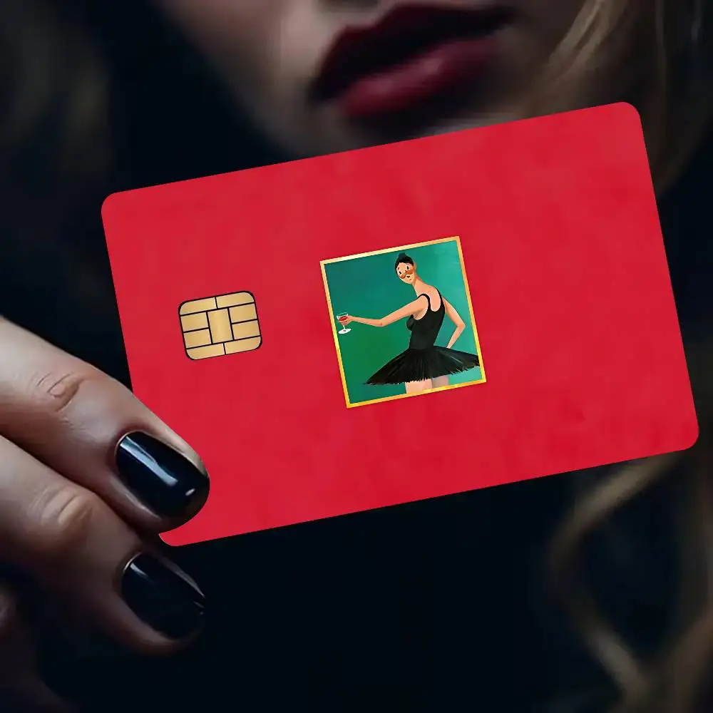 Rap Singer K-KanyeS W-WestS Game Anime Sticker Film Skin Cover Case for Small Large No Chip Debit Credit Card Front Side