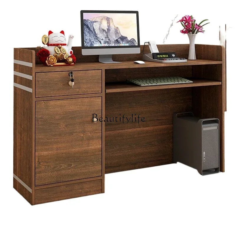 46 متجر مكتب أمامي، مكتب استقبال صغير، سوبر ماركت بسيط وحديث مع أدراج، تسجيل نقدي #5