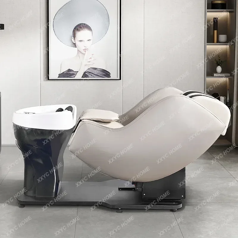 A  Rotating Massage Shampoo Bed Electric Massage Couch Hair Care Salon Beauty Salon