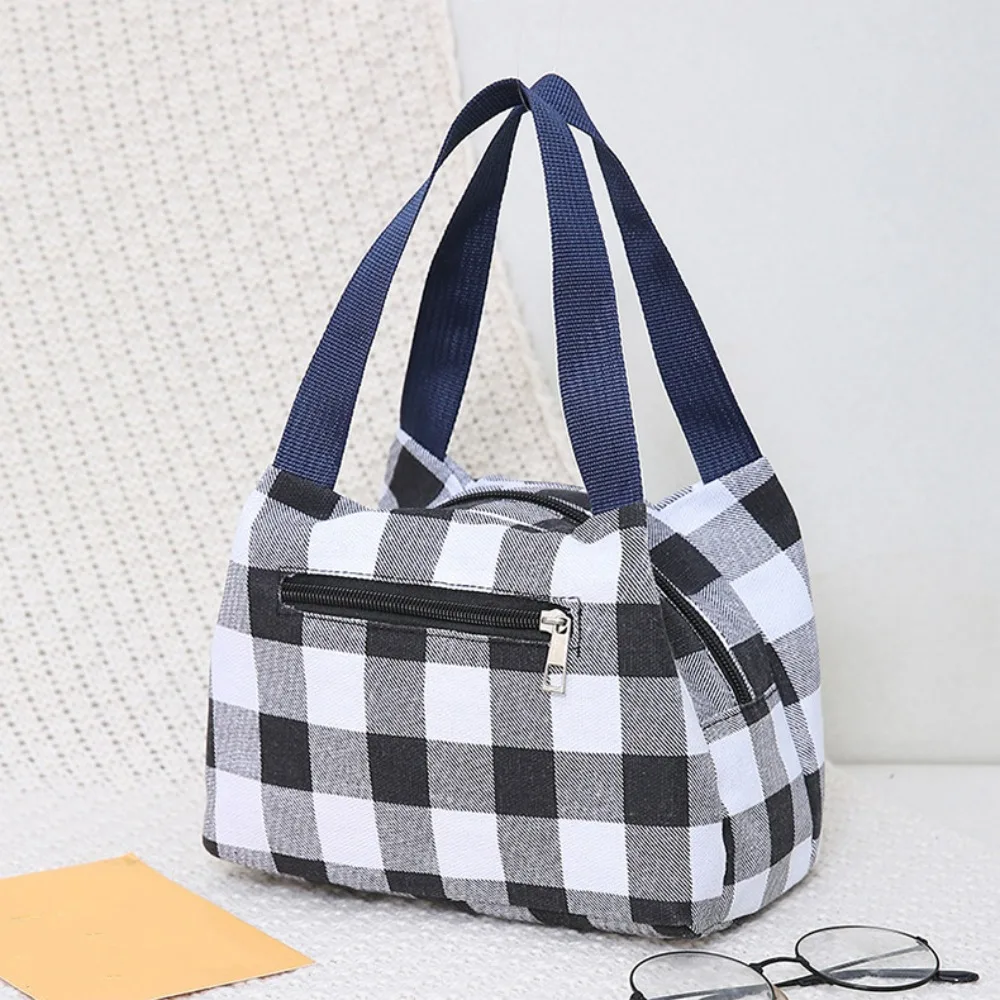 

Women Fashion Zipper Oxford Cloth Bag Lightweight Casual Lunch Box Waterproof Vegetable Shopping Bag