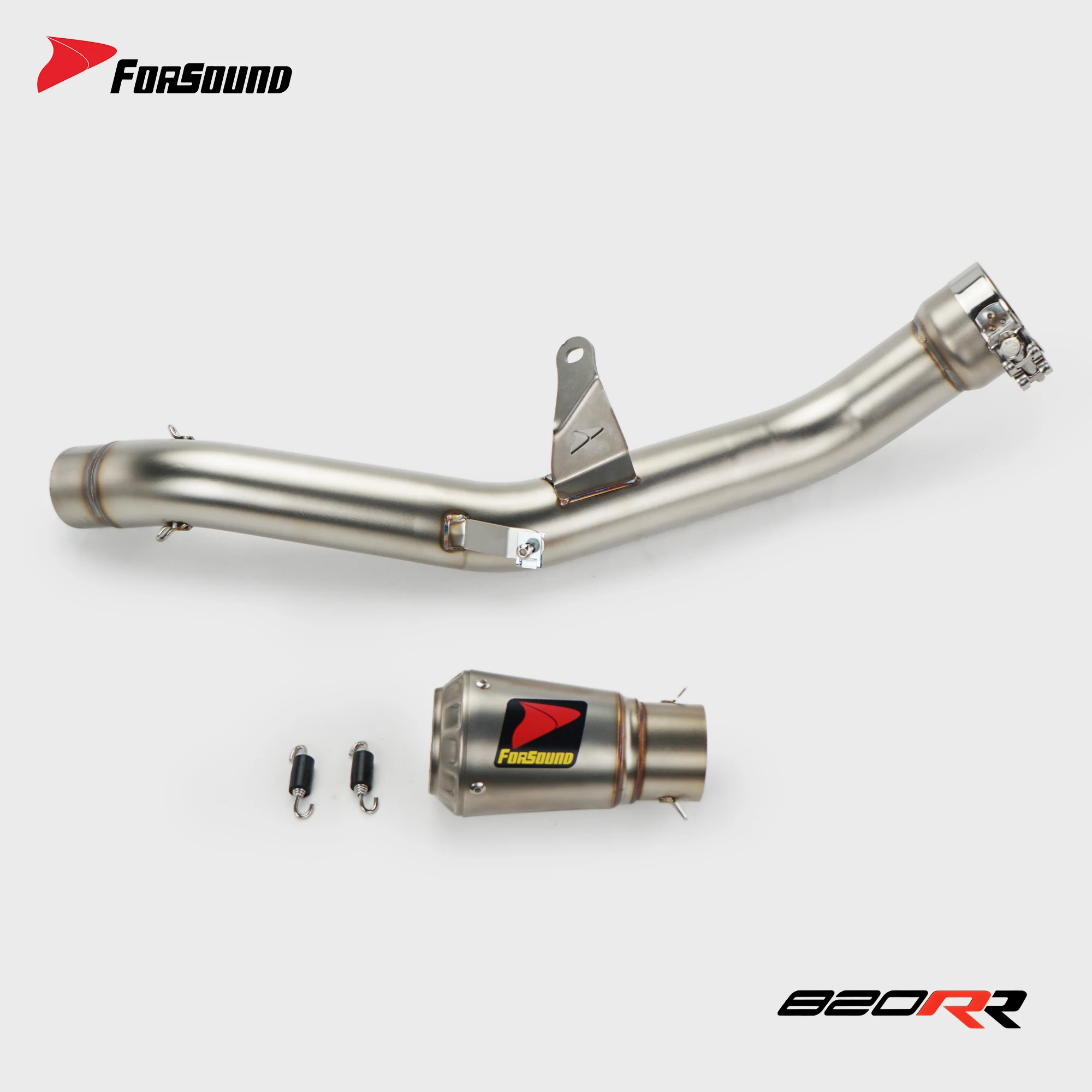 Stainless Steel Mid Tail Exhaust Pipe For ZXMOTO 820RR 2025-2026 Slip-On Sport Bike Aftermarket Muffler Racing Upgrade Parts