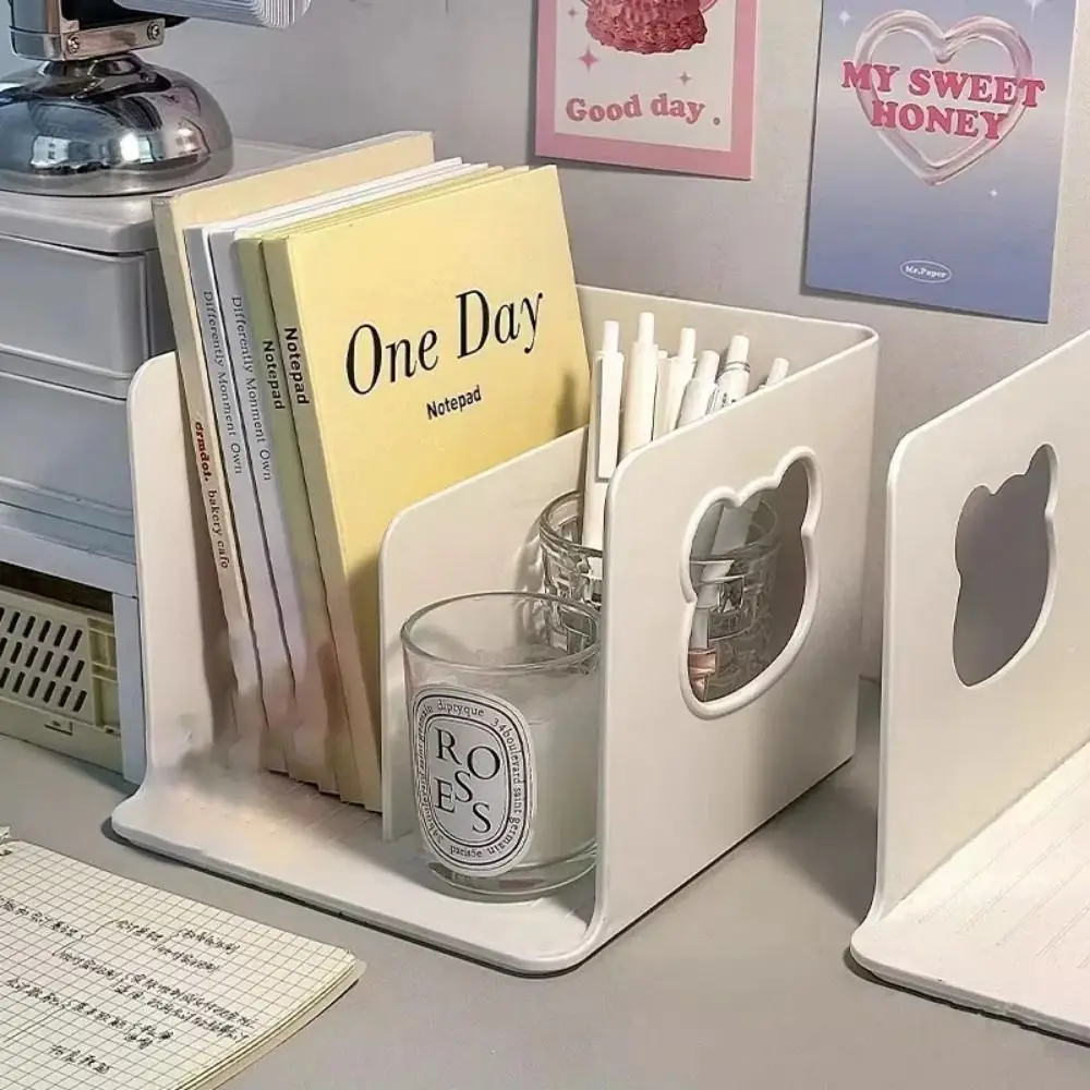 

Exquisite Multi-layer Design Desktop Book Stand Efficient Easy to Install Layered Book Shelf Student Storage Rack Office
