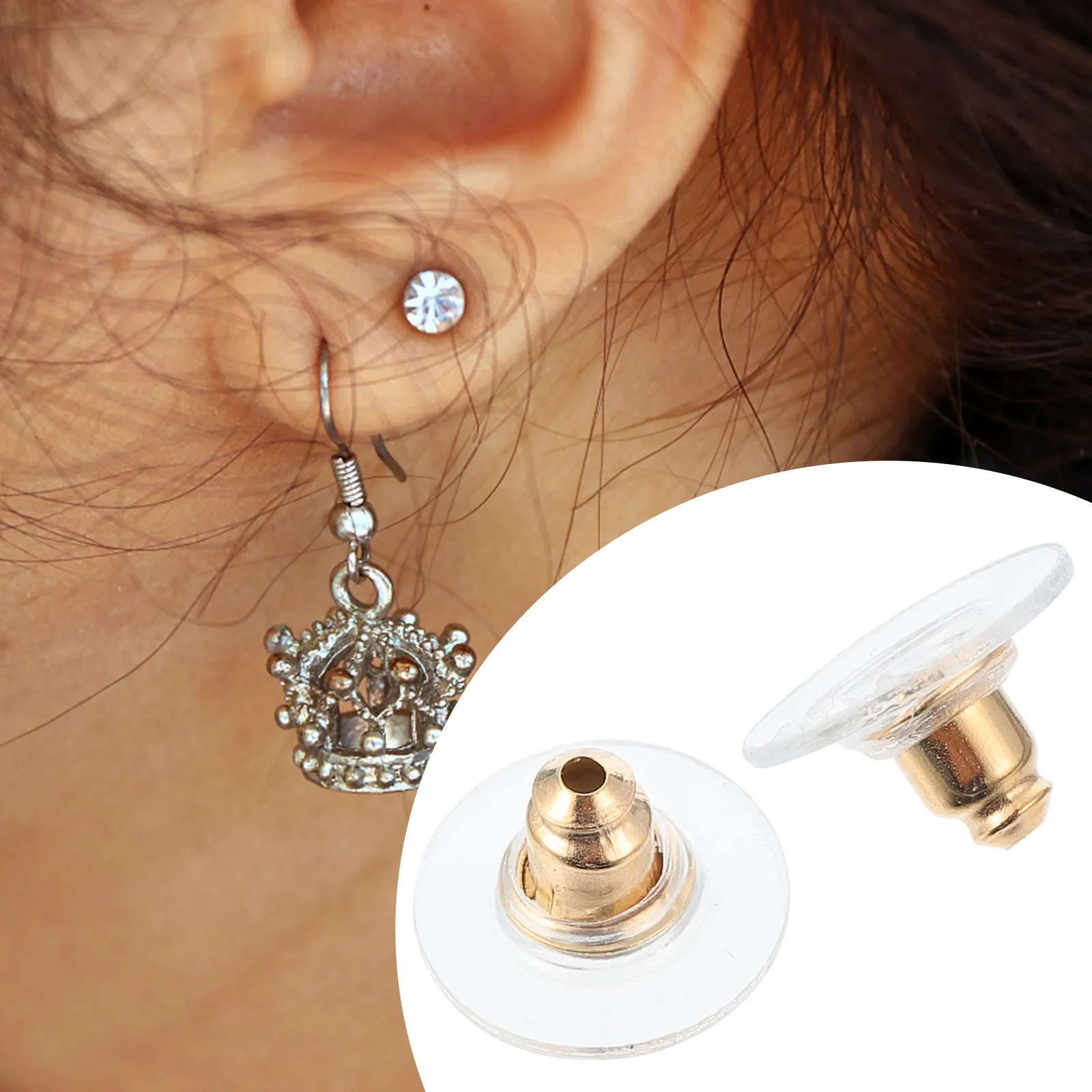 200Pcs DIY Earring Supplies Ear Stud Cork Base Jewelry Making Supplies Ergonomic Small Portable Earring Making Accessories Kit view 5