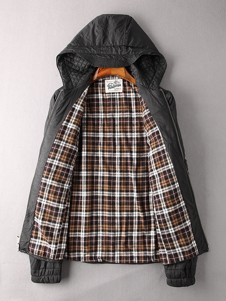 

Men's Cotton Jaet Hooded Zipper Faion Urban Sle Regular Length Slim Fit Pure Color Casual Wear AlsdWang JH0852