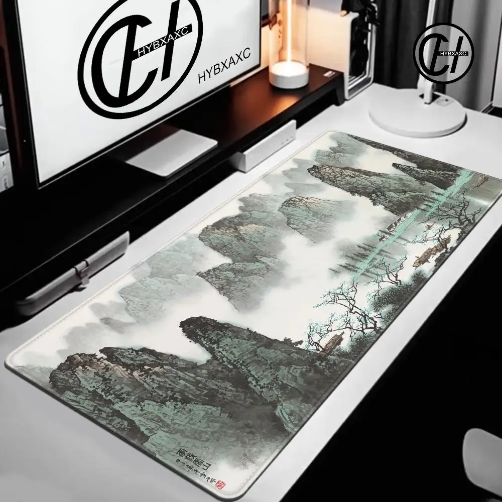 

Коврик для мыши в китайском стиле с тушью, игровой XL, компьютерный новый домашний коврик для мыши XXL, игровой коврик для компьютера, настольный коврик для мыши, коврик для мыши