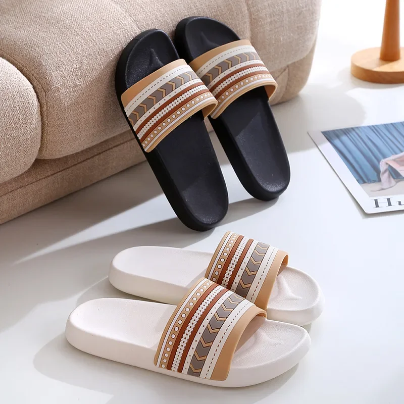 Summer New Women's Home Slippers Home Wholesale Bathroom Anti-slip Flip-Flops Wear Soft-soled Indoor Slippers Outside