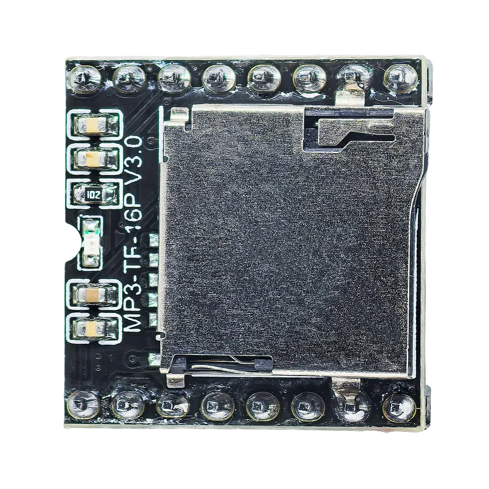 1-5PCS DFPlayer Mini MP3 Player Module MP3-TF-16P V3.0 TF Card U Disk Mini Audio Voice Decode Module Board IO/Serial Port/AD