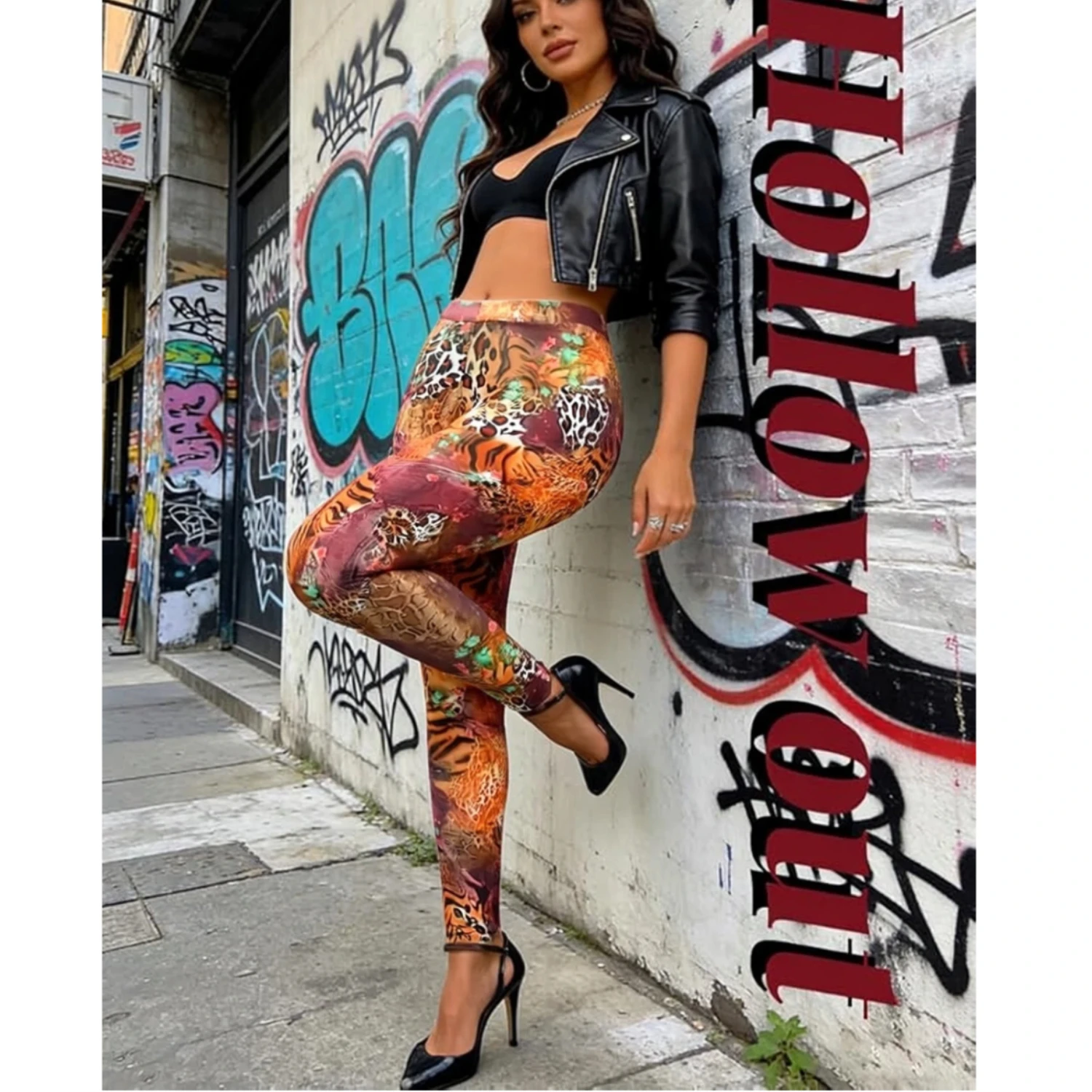 Printed Leggings Basic Workout Yoga Pants Buttery Smooth Womens Leggings