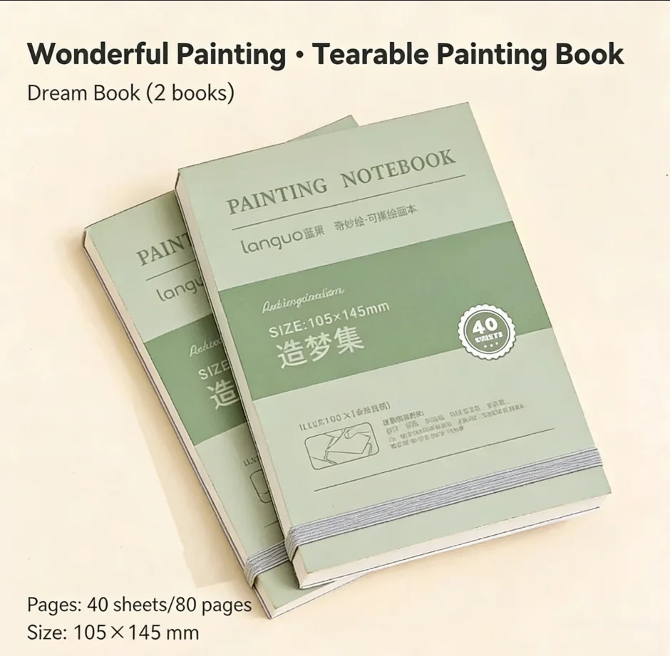 40 vel scheurbaar tekenboek schetsboek handboek 250gsm papier mini-boek voor aquarel acryl markeerstift gouache