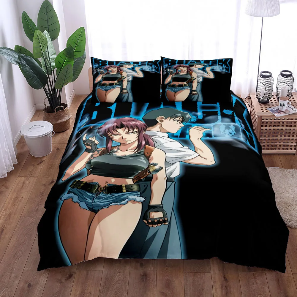 

Black Lagoon Duvet Cover Set King Queen Double Full Twin Single Size Bed Linen Set