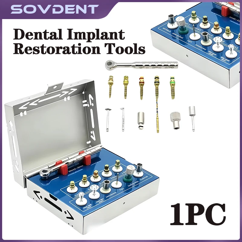 Dental Implant Removal Kit Sos Set Screw Driver Torque Wrench Ratchet Bone Expander Remove Broken Fixture Repair Tools Kit