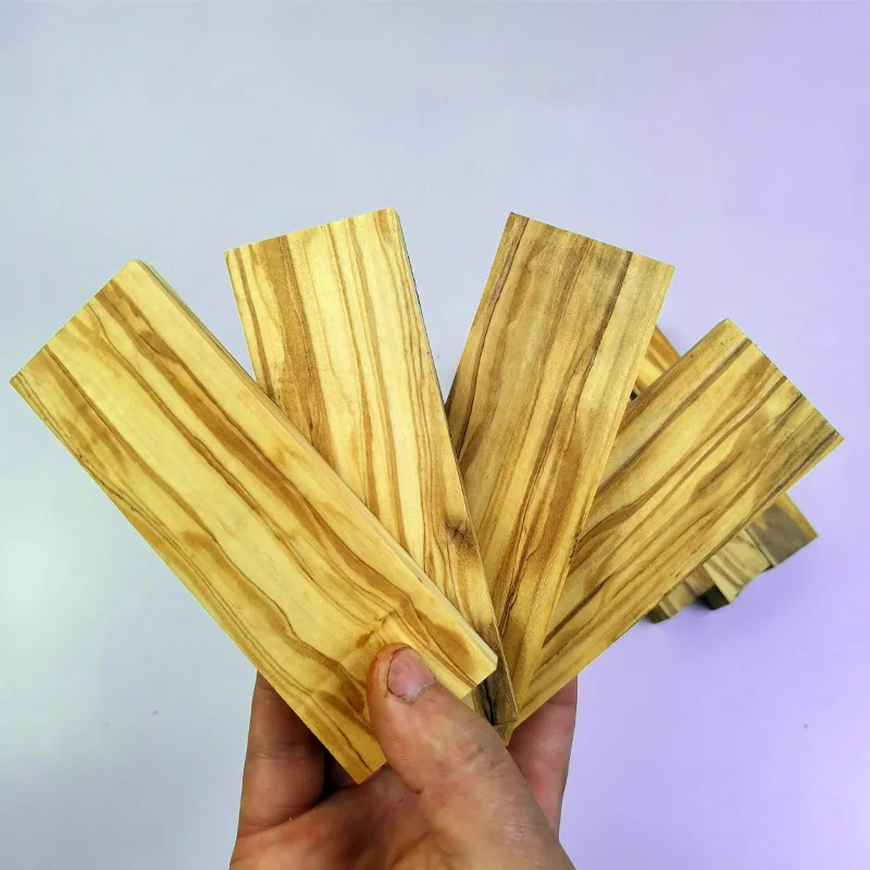 Olive Wood for DIY Knife Handle Making Material Multiple Sizes Handicraft Woodworking Raw Materials pocket knife 1pcs