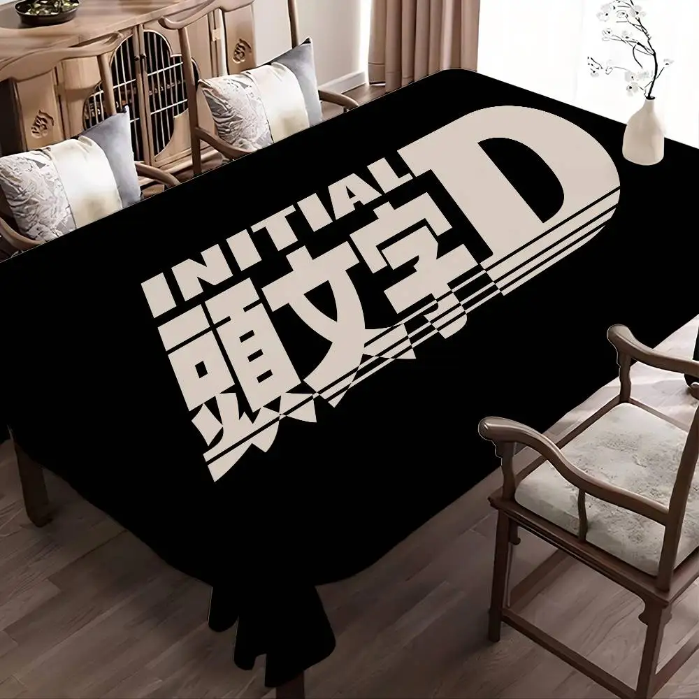 JDM Initial D AE86 Car Rectangle Waterproof Tablecloth Party Decor Farmhouse Kitchen Dining Table Cloth Wedding Decorations