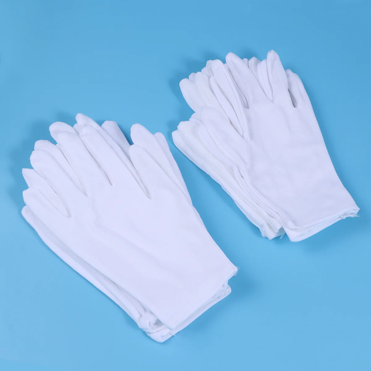 

12Pairs Pure Cotton Gloves Elastic Thick Canvas Beauty Work Liner Suitable for Handling Film Slides Dust Protection