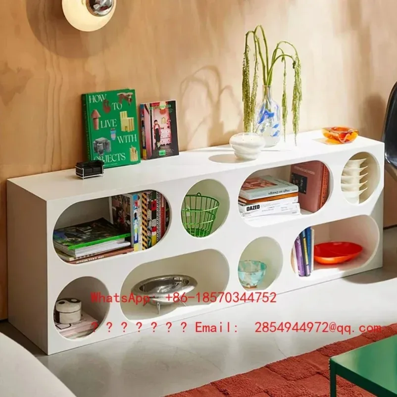 Modern Minimalist Living Room Bookshelf Display Cabinet