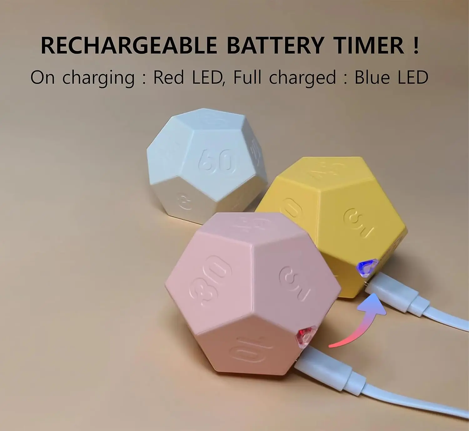 Mini Pomodoro Timer ABS Rotating Timer Time Management Cube Countdown Cooking Study Digital Timer Kitchen Cooking Accessories