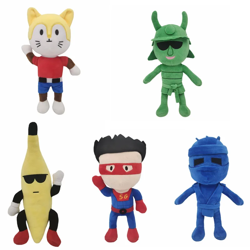 

new Stumble Guys Plush Toys Kawaii Anime Plush Cute Soft Stuffed Animal Toy Soft Doll Pillows Kids Birthday Christmas Gifts 25cm