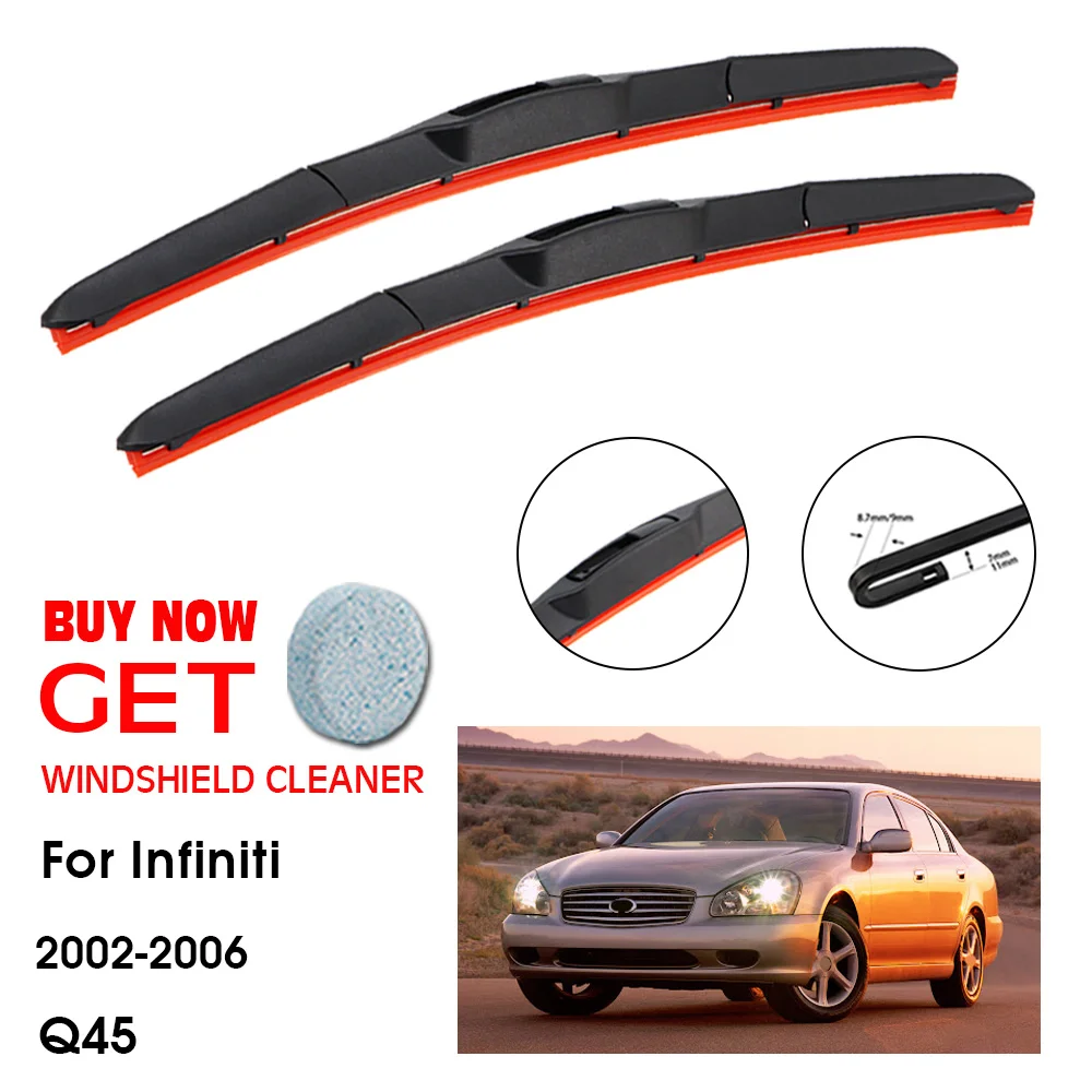 

Car Wiper For Infiniti Q45 26"+18" 2002-2006 Front Window Washer Windscreen Windshield Silica Gel Wiper Blades Accessorie