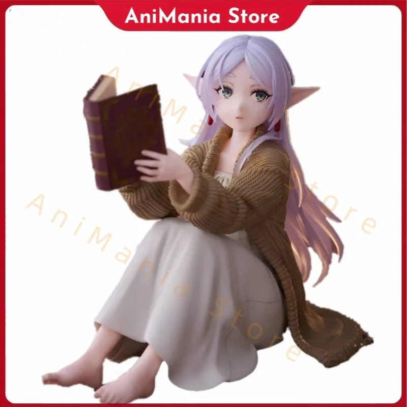 

In Stock DesktopCute Frieren Beyond Journey's End Anime Figure Toys PVC Model Collection Frieren Reading Action Doll