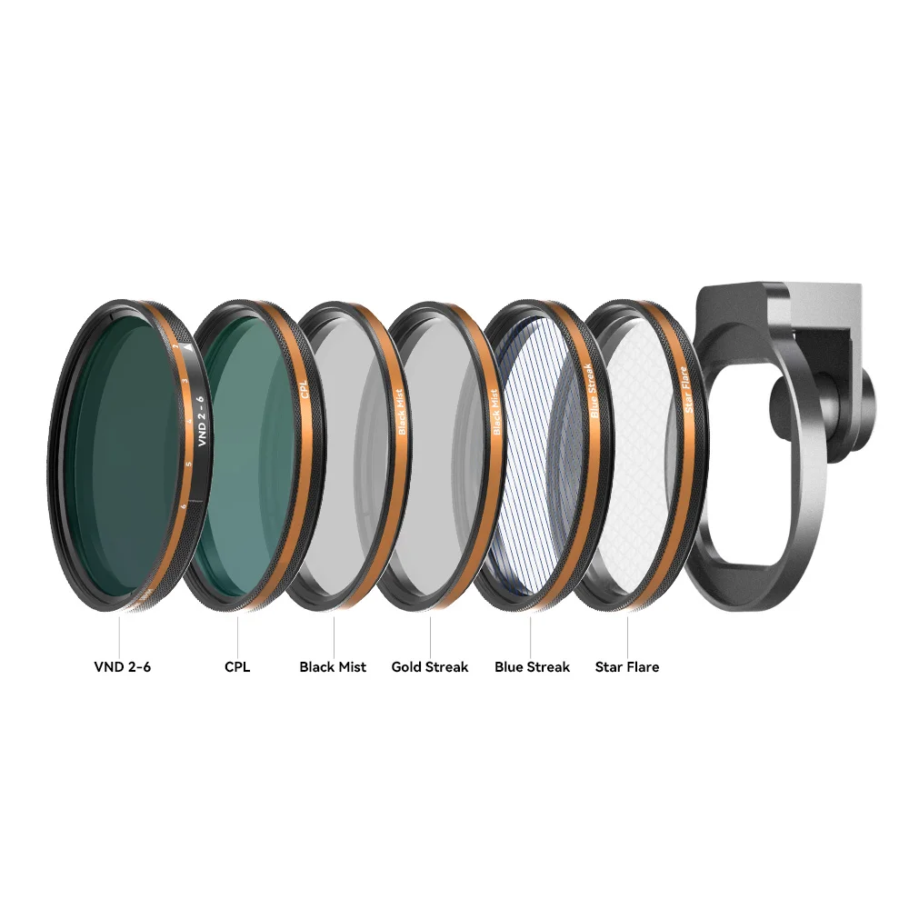 Fotorgear 58mm Universal Phone Filter CPL ND Black Mist Filter for 58mm Smartphone Lens iPhone 12 13 14 Pro Max Xiaomi Huawei