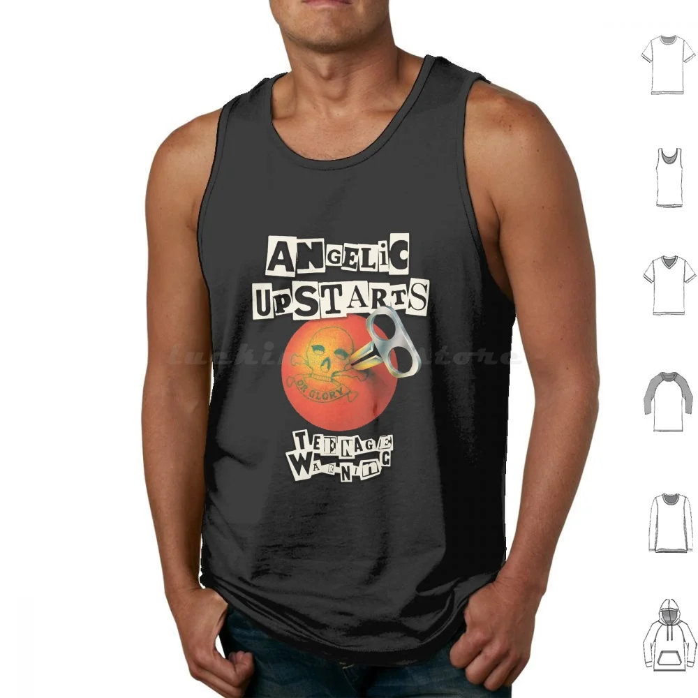 Angelic Upstarts-Avertencia para adolescentes Camisetas sin mangas premium Kit de primeros auxilios de algodón estampado Botiquín de primeros auxilios Kit de primeros auxilios para grupo musical