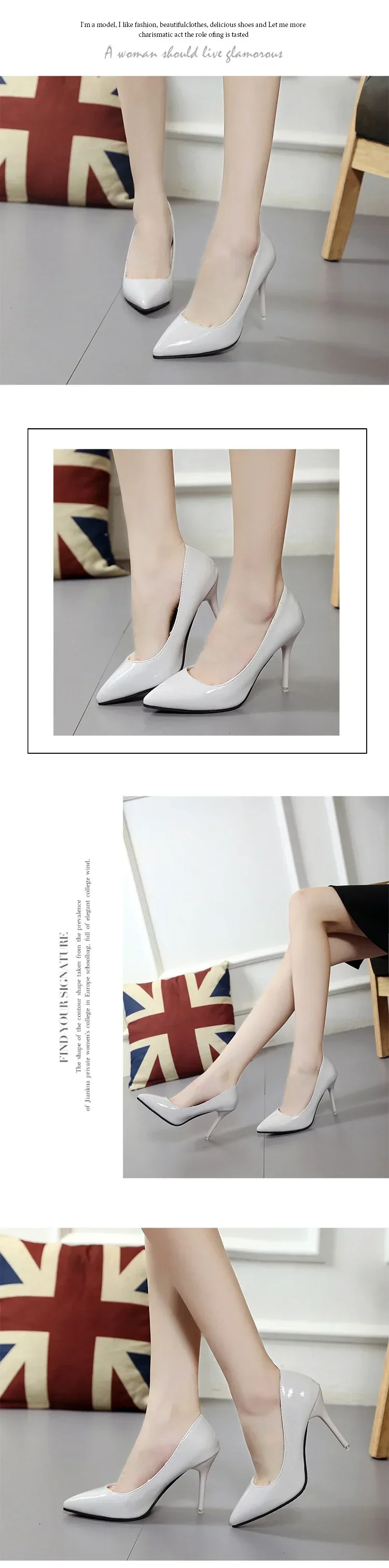 Spitze Pumps aus Lackleder für Damen, Rote Hochzeitsschuhe mit 8 cm Hohem Absatz, Elegante Brautschuhe – Detail 11