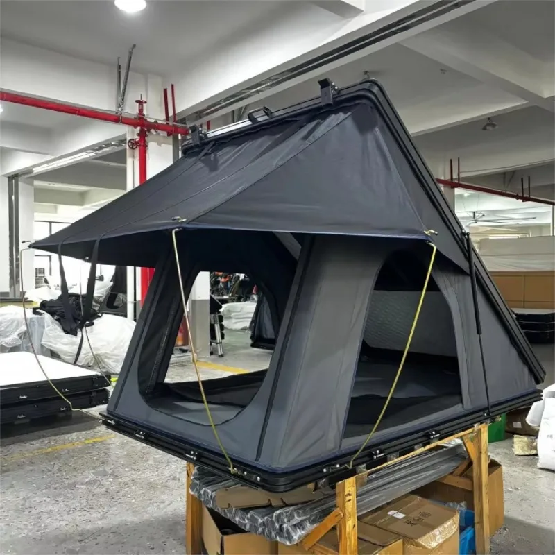 STLF LZS Wild Cloud 4WD Light Weight Aluminum Triangle Car Roof Top Tent with Awning Automatic Hard Shell Waterproof for Outdoor