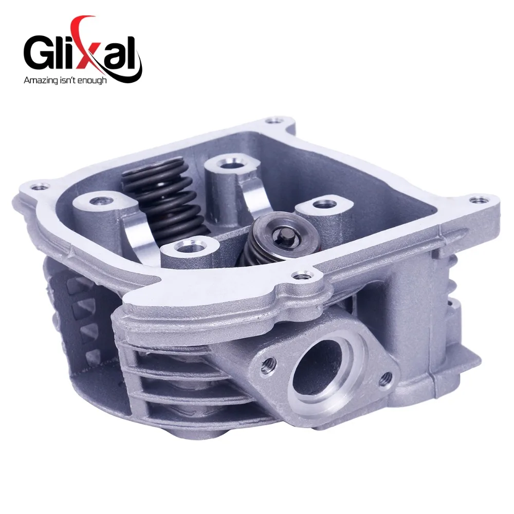 Glixal GY6 60cc Chinese Scooter Engine 44mm Cylinder Head Assembly with Valves for 139QMB 139QMA Roketa Qingqi ZNEN Moped