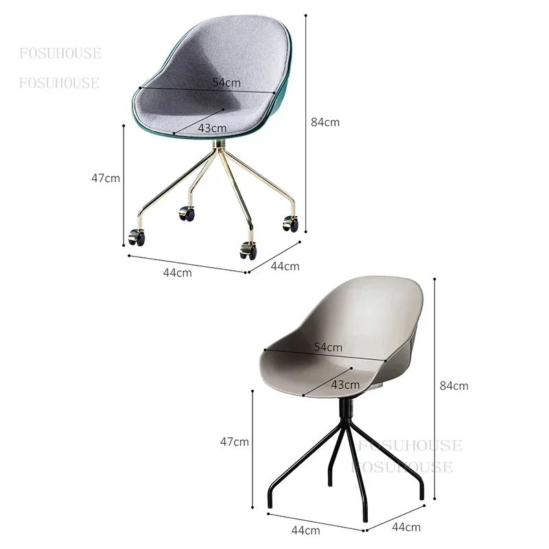 كراسي مكتب الشمال ضوء كرسي الكمبيوتر الفاخر أثاث المكاتب الحديثة الإبداعية دراسة المنزل قطب الإبداعية مسند الظهر كرسي Z #6