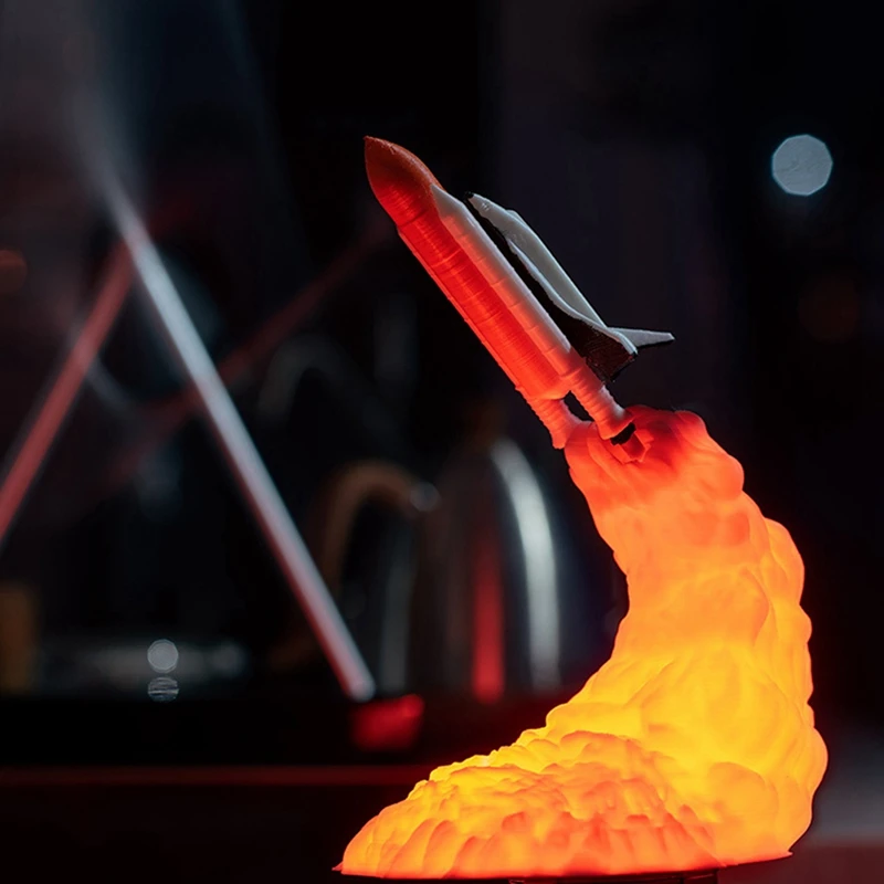 LICE-3Dプリントの宇宙船テーブルランプ,ベッドサイドランプ,LEDナイトライト,子供向けクリスマス,航空愛好家へのギフト