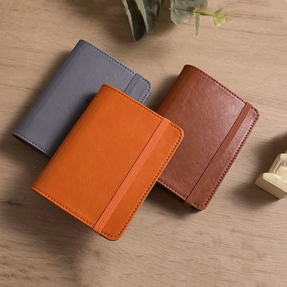 Creative A8 Leather Binder Notebook Portable Blank Line Loose leaf Notebook 80Sheets 5 Holes Memo Pads School