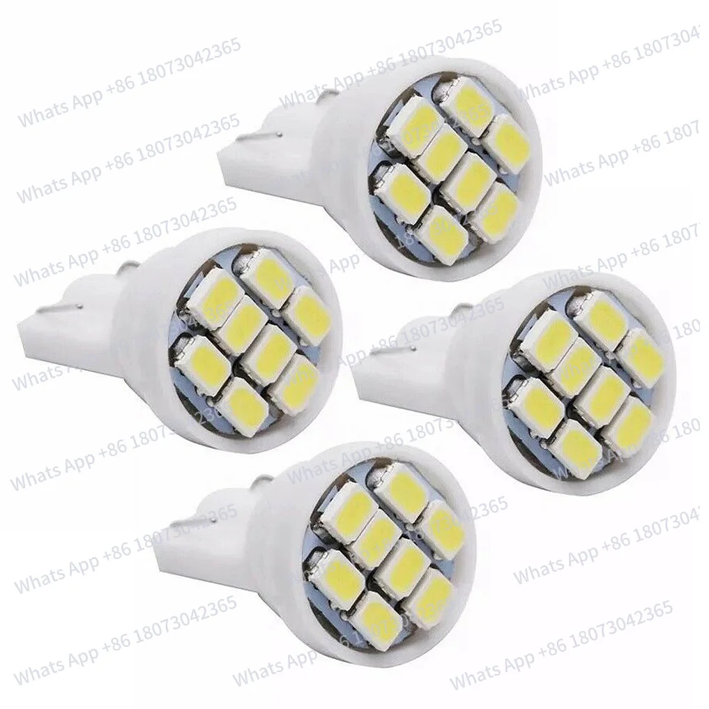 

10 PièCes SéRies T10 8SMD Blanc Brillant les Ampoules LED IntéRieures W5W 194158168 2825 6000K