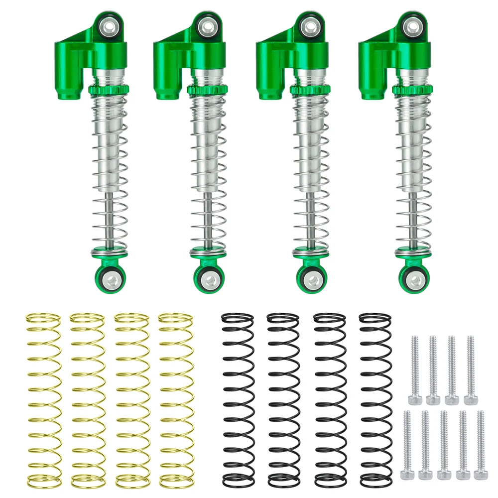 AXSPEED 4 PCS Amortecedor Piggyback Amortecedor com Mola para Axial SCX24 90081 001 002 004 005 006 1/24 RC Crawler Peças de atualização