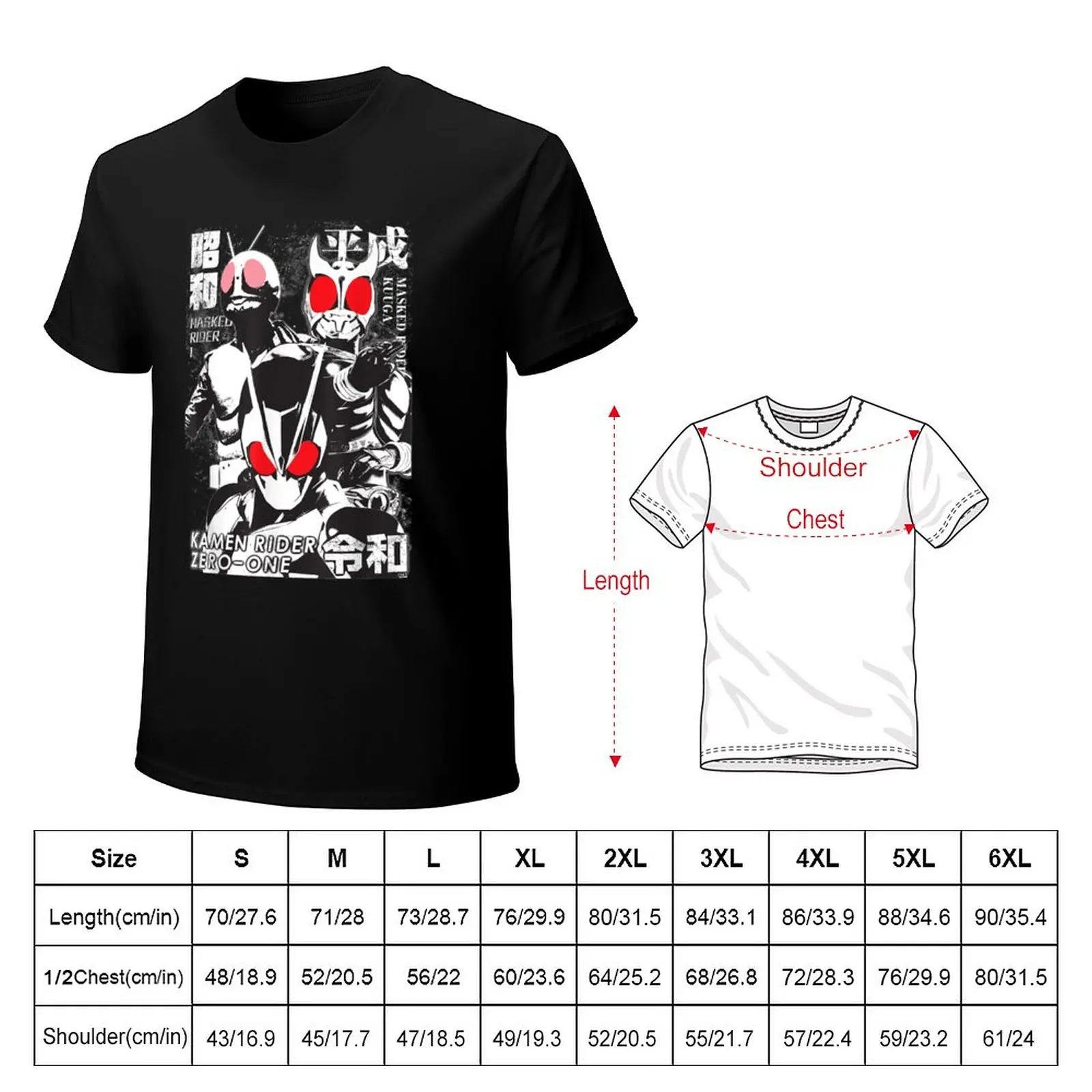 Kamen Rider the Beginning of Three Eras T-Shirt heavyweights customs kawaii clothes slim fit t shirts for men