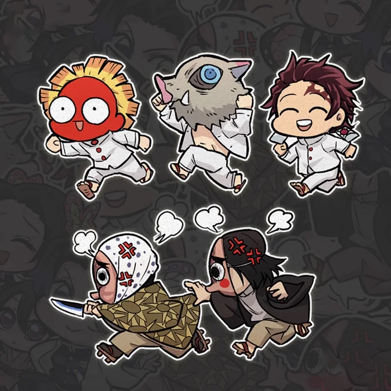 

Funny Demon Slayer Anime Sticker Laptop Sticker Trunk Sticker Wall Decals Classic Toys Waterproof Sunscreen Car Stickers