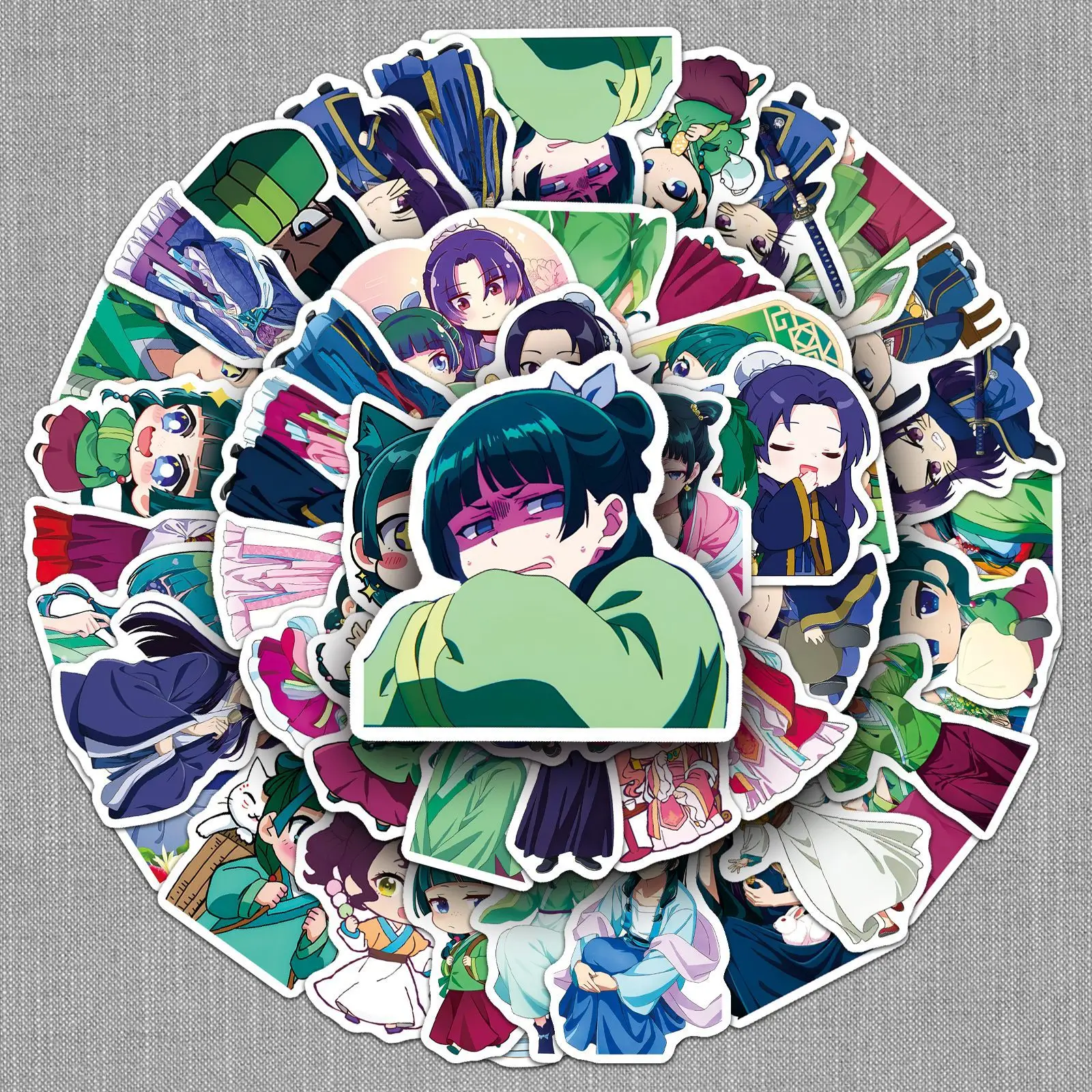 50 Stück Anime The Apothecary Diaries Japanische Kreative Wasserdichte Dekor-Aufkleber für Thermosbecher & Laptop
