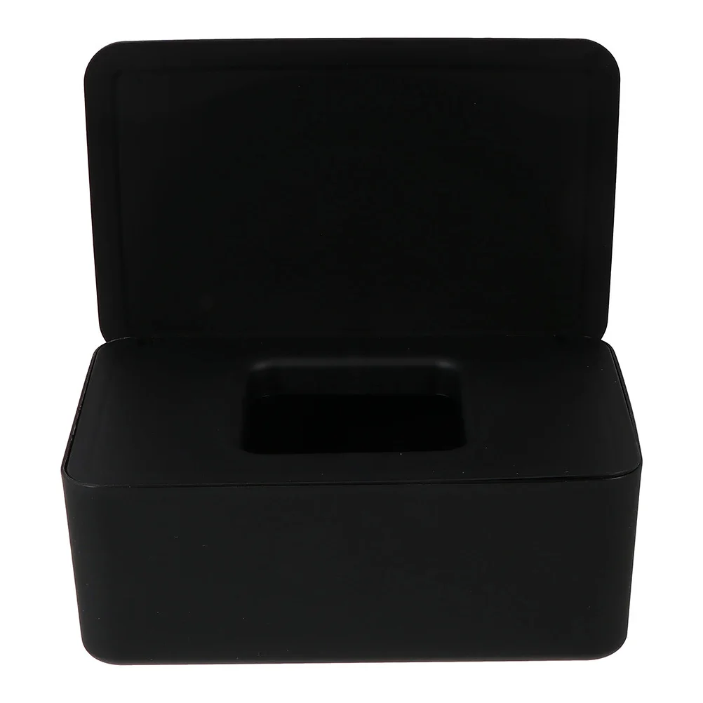 

Plastic Tissue Box with Lid Black Creative Desktop Tissue Holder Napkin Container Modern Storage Organizer Tissues Box