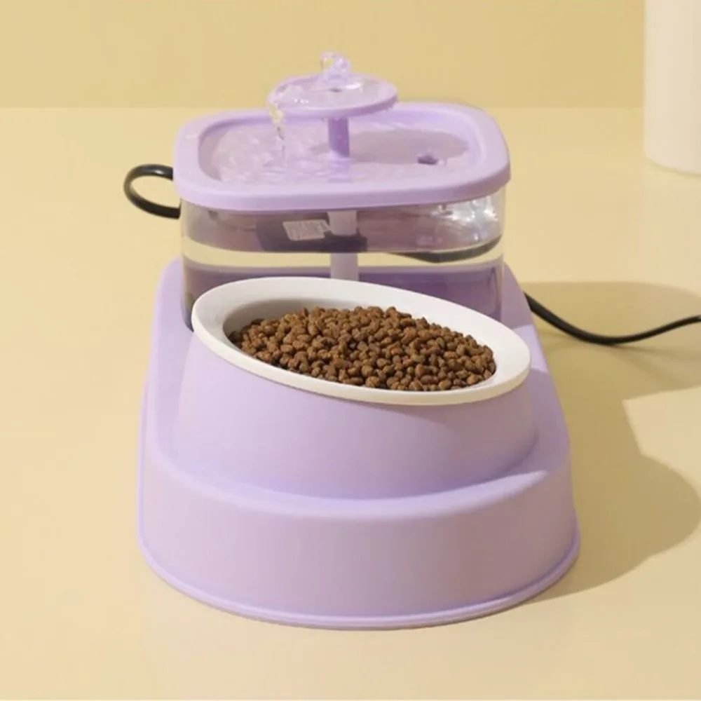 Dry Wet Separation Automatic Water Dispenser Durable Sturdy Cat Automatic Feeder Bowl Noise Reduction Design High-quality