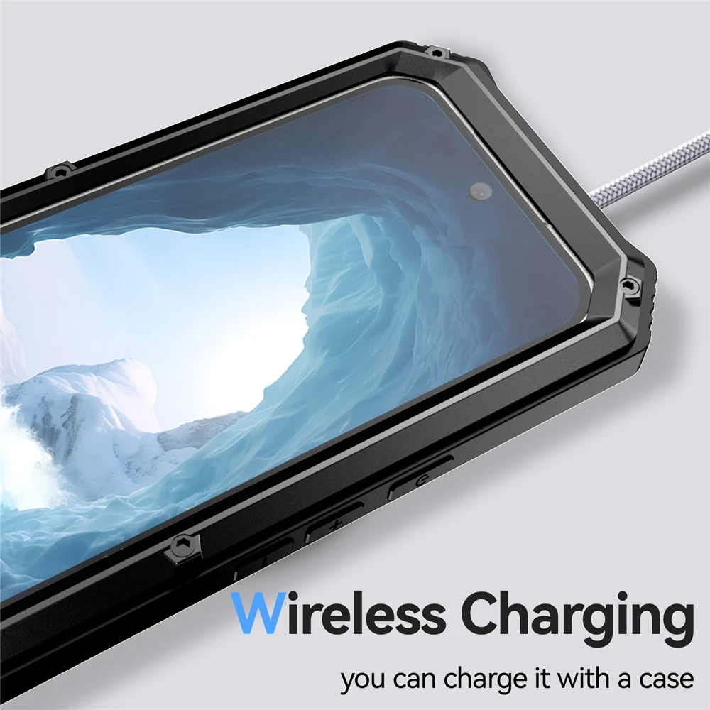 For Google Pixel 9 10 Pro XL Case Metal Heavy Duty Armor Shockproof Phone Cover With Built-in Screen Protection Full Cover Coque