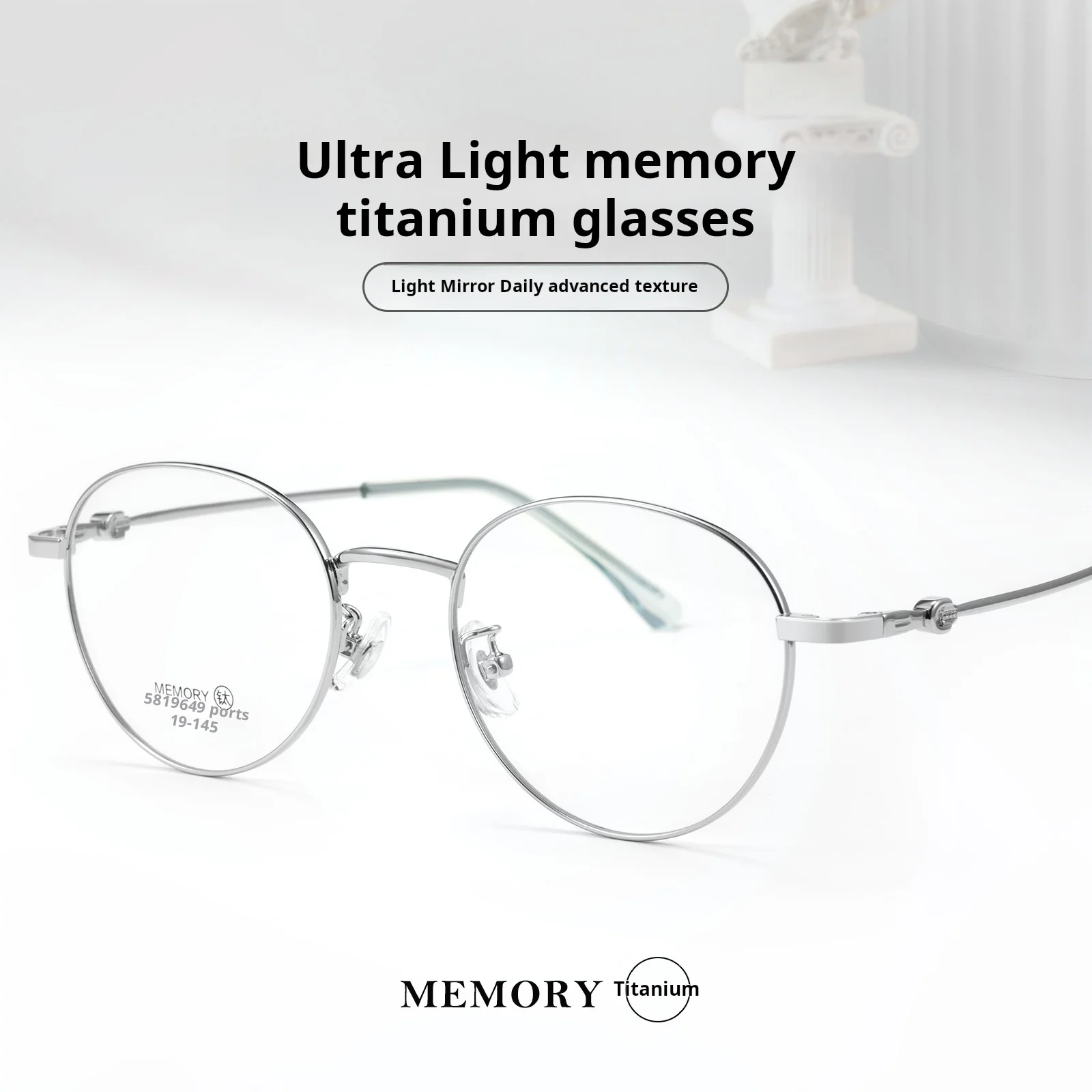 YIMARUILI صغيرة الحجم الرجال والنساء الرجعية النظارات الطبية البصرية المستديرة قصر النظر مد البصر التقدمية سبائك التيتانيوم النظارات #4